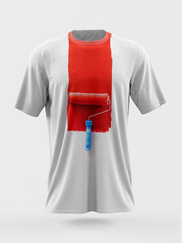 Kırmızı Rulo Boya Tişörtü